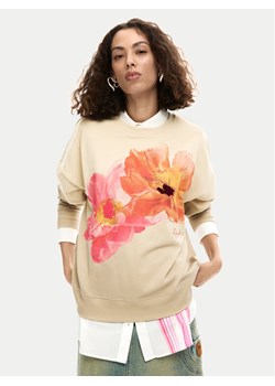 Desigual Bluza Noah 26SWSK05 Beżowy Regular Fit ze sklepu MODIVO w kategorii Bluzy damskie - zdjęcie 188999609