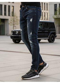 Spodnie męskie granatowe Dstreet UX3810 ze sklepu DSTREET.PL w kategorii Spodnie męskie - zdjęcie 189000717