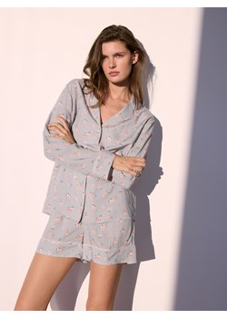 Reserved - Wzorzysta piżama z wiskozy - jasnozielony ze sklepu Reserved w kategorii Piżamy damskie - zdjęcie 189000885