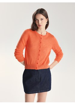 Reserved - Kardigan z wełną alpaki - pomarańczowy ze sklepu Reserved w kategorii Swetry damskie - zdjęcie 189001089
