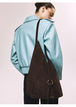 Reserved - Torebka hobo - ciemnobrązowy ze sklepu Reserved w kategorii Torebki damskie - zdjęcie 189001749