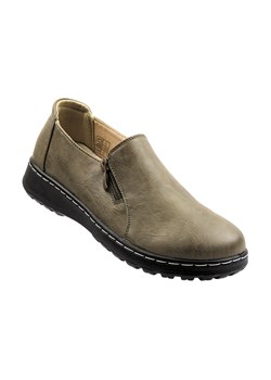 Półbuty damskie khaki Potocki 25-90352 ze sklepu ulubioneobuwie w kategorii Półbuty damskie - zdjęcie 189002258