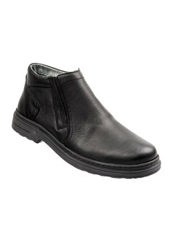 Lekkie, wygodne trzewiki męskie polskiej marki Helios 886, czarne ze sklepu ulubioneobuwie w kategorii Buty zimowe męskie - zdjęcie 189002529