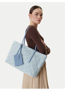 Torebka Calvin Klein Emblem Aop Denim Tote W/ Pouch LV04F3428G Niebieski ze sklepu eobuwie.pl w kategorii Torby Shopper bag - zdjęcie 189002679