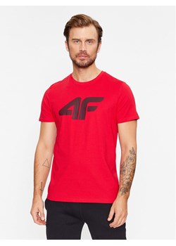 4F T-Shirt 4FAW23TTSHM0877 Czerwony Regular Fit ze sklepu MODIVO w kategorii T-shirty męskie - zdjęcie 189004087