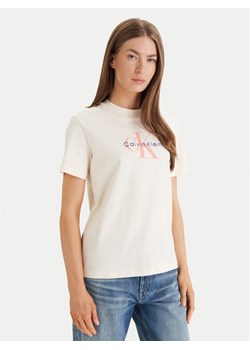 Calvin Klein Jeans T-Shirt Hero LV047B865G Żółty Classic Fit ze sklepu MODIVO w kategorii Bluzki damskie - zdjęcie 189004169