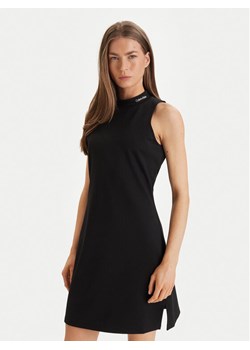 Calvin Klein Jeans Sukienka codzienna Interlock Mock LV047F260G Czarny Slim Fit ze sklepu MODIVO w kategorii Sukienki - zdjęcie 189004249
