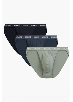Atlantic 3MP-1576 slipy 3-pack z elastycznym pasem granatowy/zielony/ciemnogranatowy ze sklepu kontri.pl w kategorii Majtki męskie - zdjęcie 189005306