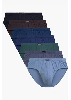 Atlantic 7SMP-001 slipy 7 pack bawełniane niebieski/zielony/denim jasny/granat/denim/brązowy/indygo ze sklepu kontri.pl w kategorii Majtki męskie - zdjęcie 189005319