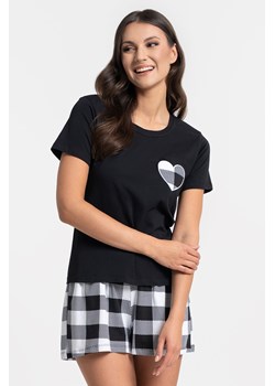Moraj PDD4100-015 piżama damska krótki rękaw i szorty black ze sklepu kontri.pl w kategorii Piżamy damskie - zdjęcie 189005327