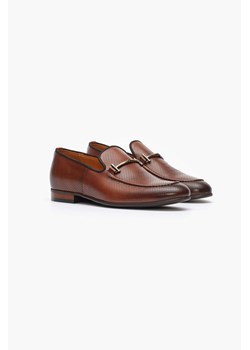 OBUWIE LOAFERSY D4737 BRĄZOWE 0001 ze sklepu Recman w kategorii Półbuty męskie - zdjęcie 189005438