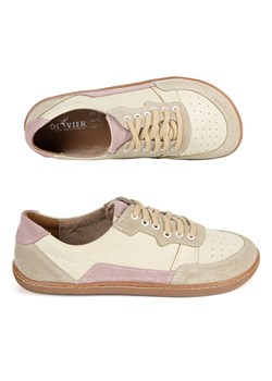 Barefoot damskie skórzane ALMA – miejskie buty casual zero drop ecru ze sklepu butyolivier w kategorii Półbuty damskie - zdjęcie 189005976