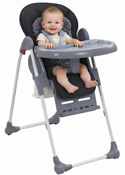 Szare regulowane krzesełko do karmienia D1-L49 ze sklepu Edinos.pl w kategorii Fotele dziecięce - zdjęcie 189006305