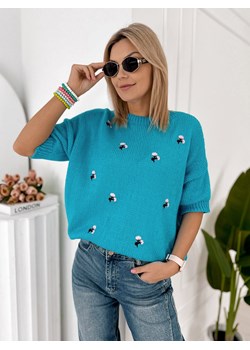 sweter thelma niebieski one size ze sklepu UBRA w kategorii Swetry damskie - zdjęcie 189007069