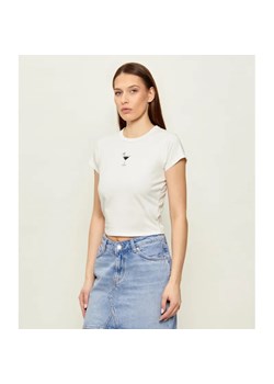 Hugo Blue T-shirt Dichroma_B | Cropped Fit ze sklepu Gomez Fashion Store w kategorii Bluzki damskie - zdjęcie 189008946