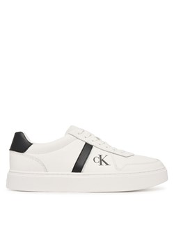 Calvin Klein Sneakersy Classic Cups Lace Lth Emb Tongue HM0HM02237 Biały ze sklepu MODIVO w kategorii Buty sportowe męskie - zdjęcie 189009119