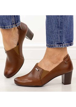 Brązowe Polskie półbuty damskie Gregors 605 ze sklepu suzana.pl w kategorii Półbuty damskie - zdjęcie 189010038