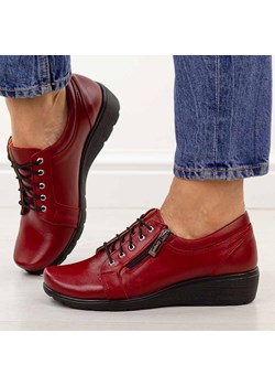 Czerwone Polskie półbuty damskie Gregors 759 ze sklepu suzana.pl w kategorii Półbuty damskie - zdjęcie 189010049