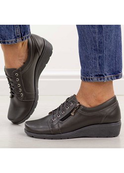 Szare Polskie półbuty damskie Gregors 759 ze sklepu suzana.pl w kategorii Półbuty damskie - zdjęcie 189010055