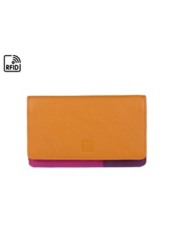pomarańczowy portfel skórzany z kolorowym wnętrzem ze sklepu Słoń Torbalski w kategorii Portfele damskie - zdjęcie 189010218