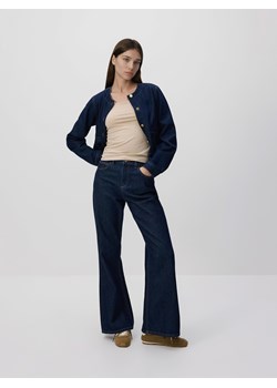 Reserved - Bawełniany top - kremowy ze sklepu Reserved w kategorii Bluzki damskie - zdjęcie 189010347