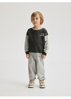 Reserved - Bawełniany longsleeve - ciemnoszary ze sklepu Reserved w kategorii T-shirty chłopięce - zdjęcie 189010756