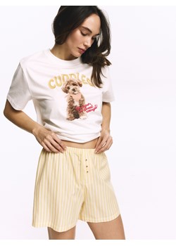 Reserved - Dwuczęściowa piżama z nadrukiem - żółty ze sklepu Reserved w kategorii Piżamy damskie - zdjęcie 189010805