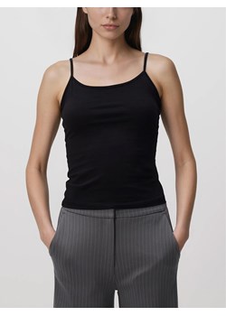 Reserved - Bawełniany top - czarny ze sklepu Reserved w kategorii Bluzki damskie - zdjęcie 189011078