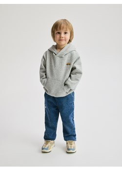 Reserved - Bawełniana bluza z haftem - jasnoszary ze sklepu Reserved w kategorii Bluzy chłopięce - zdjęcie 189011167