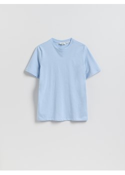 Reserved - T-shirt regular fit z lnem - jasnoniebieski ze sklepu Reserved w kategorii T-shirty męskie - zdjęcie 189011485