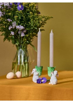 Sinsay - Zestaw świeczników z motywem zajączków 2 pack - wielobarwny ze sklepu Sinsay w kategorii Świeczniki - zdjęcie 189012466