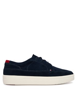 Sneakersy Tommy Hilfiger Hilfiger Light Hybrid Suede Shoe FM0FM05788 Granatowy ze sklepu eobuwie.pl w kategorii Buty sportowe męskie - zdjęcie 189012779