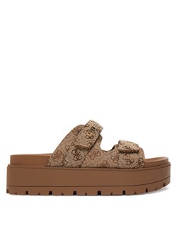 Klapki Guess FLJF2X FAL03 Beżowy ze sklepu eobuwie.pl w kategorii Klapki damskie - zdjęcie 189012828