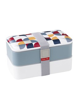 Easy Life Śniadaniówka "Geometric" w kolorze biało-szarym ze wzorem ze sklepu Limango Polska w kategorii Pojemniki kuchenne - zdjęcie 189018218