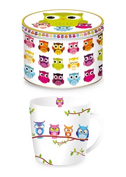 Easy Life Kubek "Owls Branch" w kolorze białym ze wzorem - 350 ml ze sklepu Limango Polska w kategorii Dzbanki i zaparzacze - zdjęcie 189018256