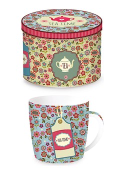 Easy Life Kubek "Teatime" w kolorze błękitnym ze wzorem - 350 ml ze sklepu Limango Polska w kategorii Dzbanki i zaparzacze - zdjęcie 189018258