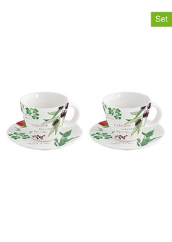 Easy Life Filiżanki (2 szt.) "Home &amp; Kitchen" w kolorze białym ze wzorem - 120 ml ze sklepu Limango Polska w kategorii Dzbanki i zaparzacze - zdjęcie 189018508
