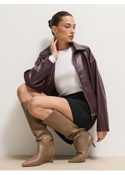 Mohito - Biała buzka basic z modalem - biały ze sklepu Mohito w kategorii Bluzki damskie - zdjęcie 189022629