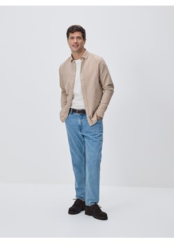 Reserved - Koszula slim z bawełny egipskiej - beżowy ze sklepu Reserved w kategorii Koszule męskie - zdjęcie 189022846