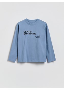 Reserved - Bawełniany longsleeve - granatowy ze sklepu Reserved w kategorii T-shirty chłopięce - zdjęcie 189022868