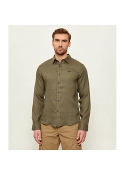 Aeronautica Militare Lniana koszula | Regular Fit ze sklepu Gomez Fashion Store w kategorii Koszule męskie - zdjęcie 189023268