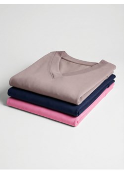 Mohito - Bluza basic z modalem - beżowy ze sklepu Mohito w kategorii Bluzy damskie - zdjęcie 189024608