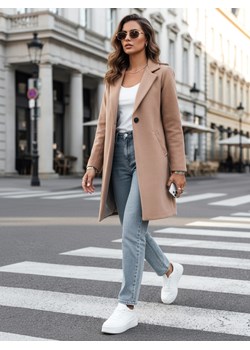 Płaszcz damski LUGI kamelowy Dstreet NY0635 ze sklepu DSTREET.PL w kategorii Płaszcze damskie - zdjęcie 189024669