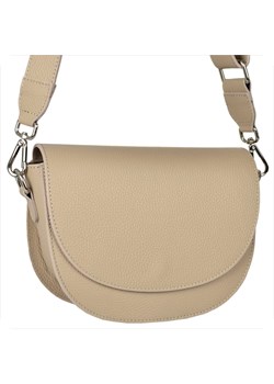 Vera pelle skórzana listonoszka beżowa szeroki pasek ze sklepu melon.pl w kategorii Listonoszki - zdjęcie 189026819