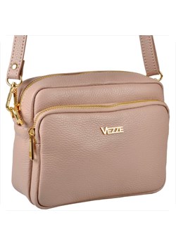 Vezze włoska skórzana torebka róż pudrowy złote okucia ze sklepu melon.pl w kategorii Listonoszki - zdjęcie 189026826