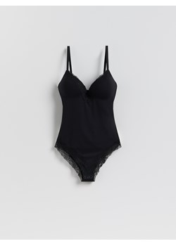 Reserved - Body z miseczkami push up - czarny ze sklepu Reserved w kategorii Body damskie - zdjęcie 189027029