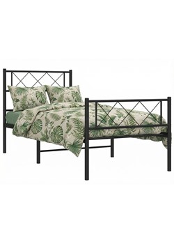 Czarne metalowe łóżko loftowe 80x200 cm D1-F20 ze sklepu Edinos.pl w kategorii Łóżka i materace - zdjęcie 189027759