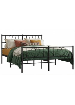 Czarne metalowe łóżko rustykalne 120x200cm K1-G09 ze sklepu Edinos.pl w kategorii Łóżka i materace - zdjęcie 189027765