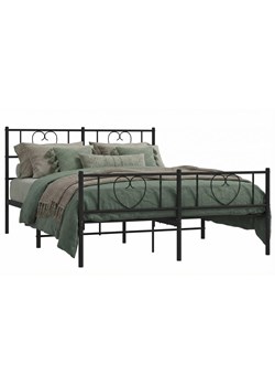 Czarne metalowe łóżko loftowe 140x200cm D2-A98 ze sklepu Edinos.pl w kategorii Łóżka i materace - zdjęcie 189027766