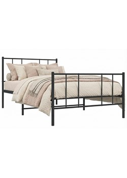 Czarne industrialne łóżko z metalu 100x200cm - Quzi ze sklepu Edinos.pl w kategorii Łóżka i materace - zdjęcie 189027769